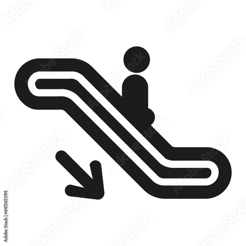 escalator down icon illustration