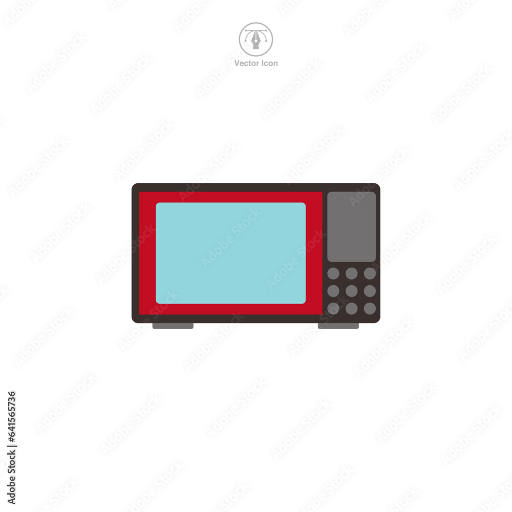 Microwave icon symbol vector illustration isolated on white background Microwave icon symbol vector illustration isolated on white background