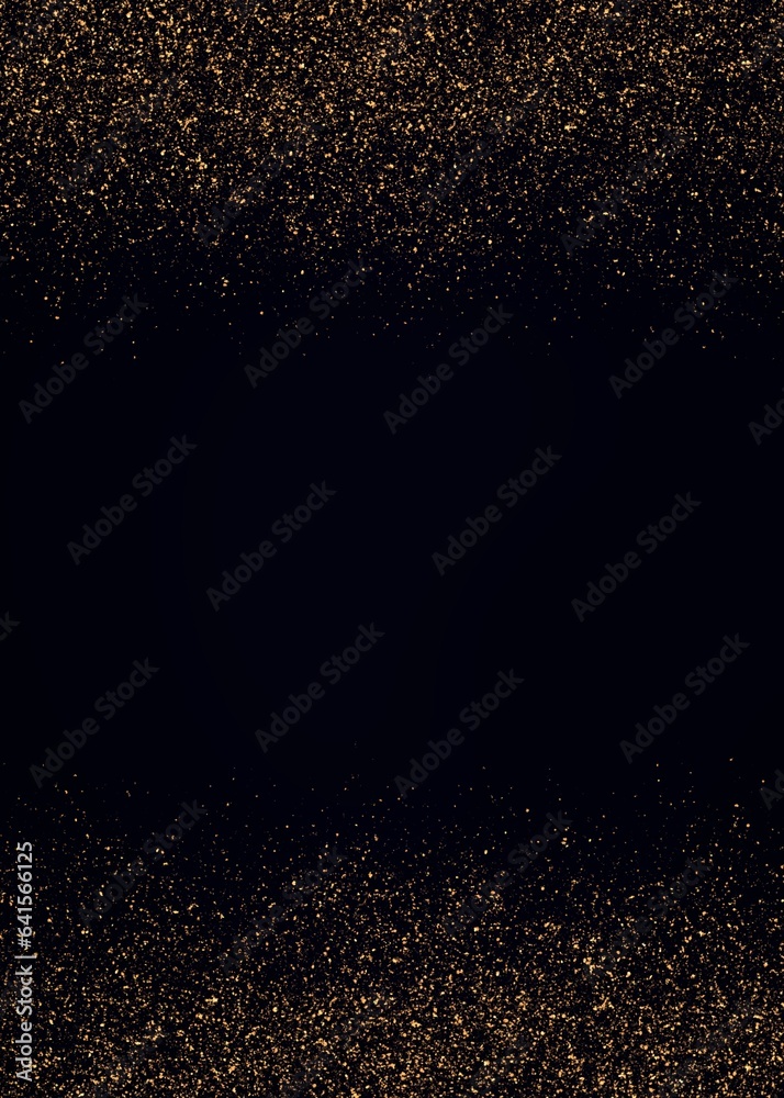 Sparkle Light Effect, Gold Luxury Glitter Star Light Sparkling Light Effect Border