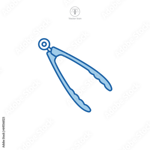 Tong icon symbol vector illustration isolated on white background