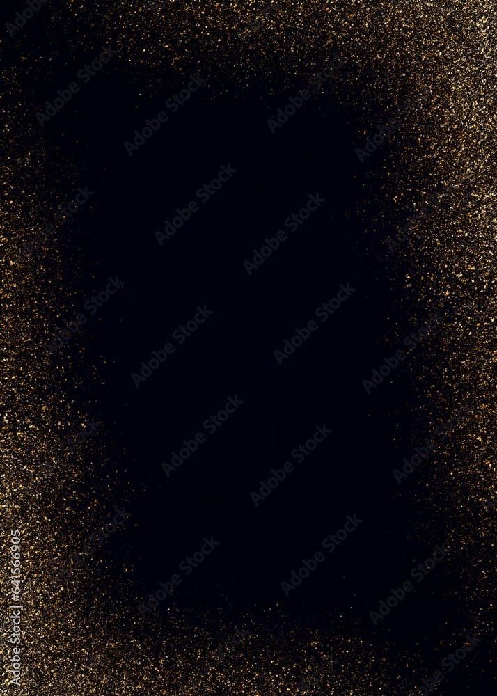 Fototapeta premium Sparkle Light Effect, Gold Luxury Glitter Star Light Sparkling Light Effect Border