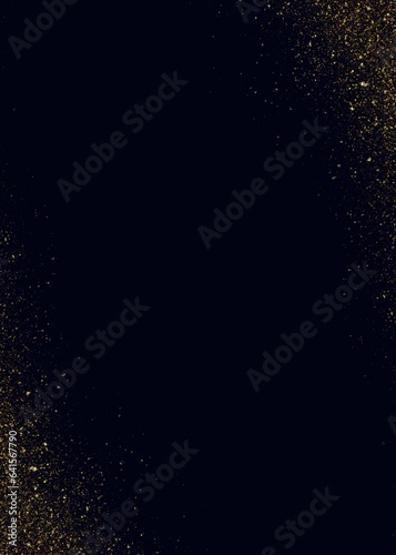 Sparkle Light Effect, Gold Luxury Glitter Star Light Sparkling Light Effect Border