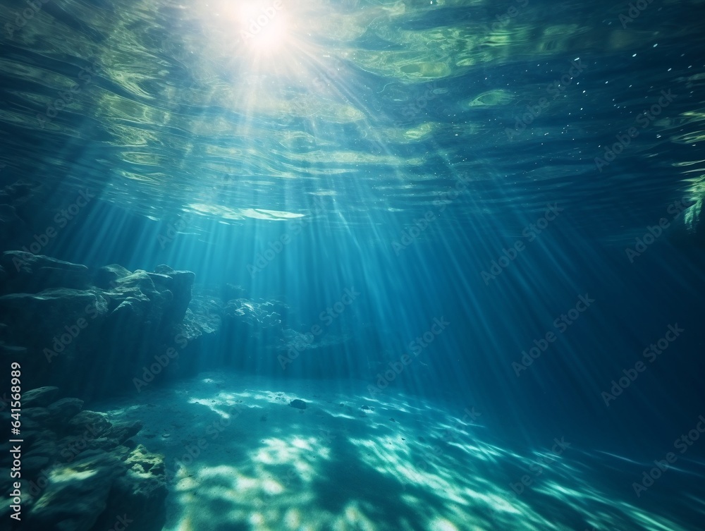 Underwater sea view, generative ai Underwater sea view, generative ai
