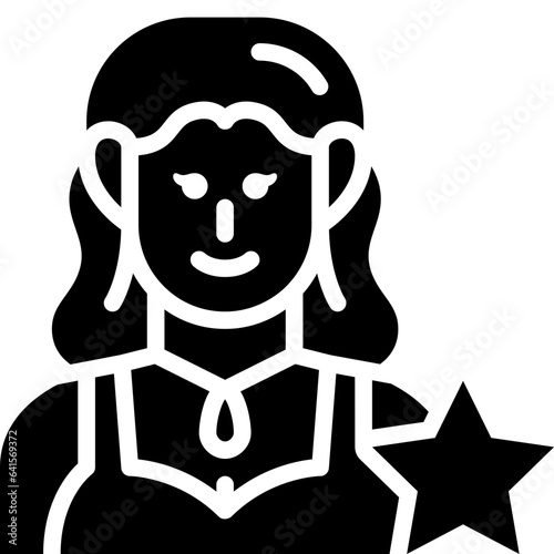 actress solid icon