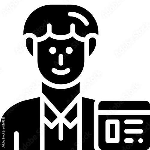 blogger solid icon