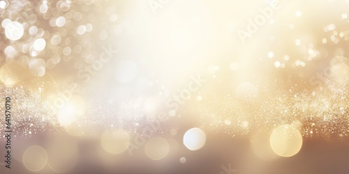 abstract glitter silver and gild lights background. de-focused, Generative AI
