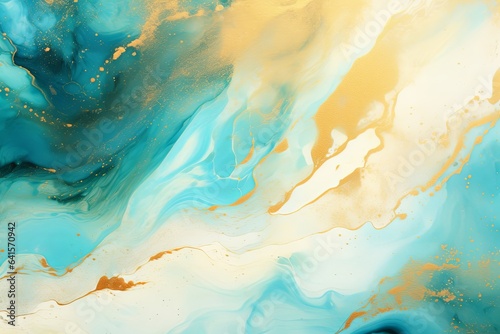 art photography of abstract fluid art painting with alcohol ink  black  gray and gold colors  Generative AI