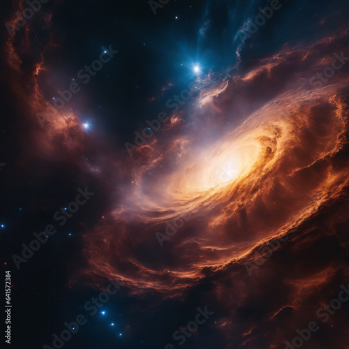 Planets and galaxy, science fiction wallpaper. Beauty of deep space.  © Hung