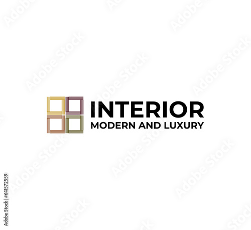 home interior , furniture minimalist logo design template
