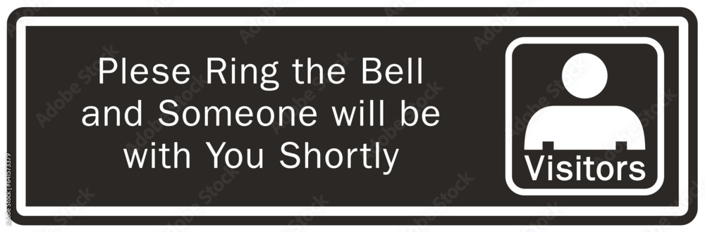 Ring bell sign and labels Ring bell sign and labels