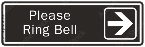 Ring bell sign and labels please ring bell