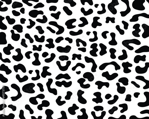 Leopard black spots pattern seamless on a white background classic design.