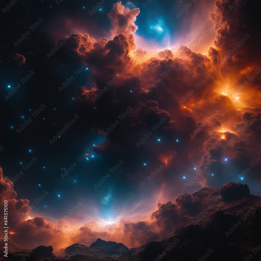 Fototapeta premium Planets and galaxy, science fiction wallpaper. Beauty of deep space.