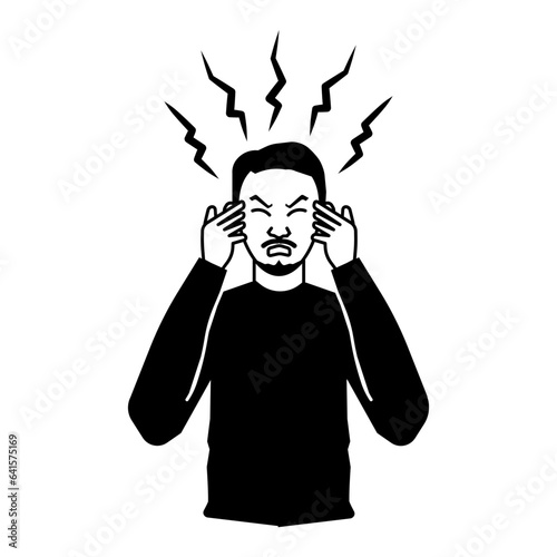 Man having headache