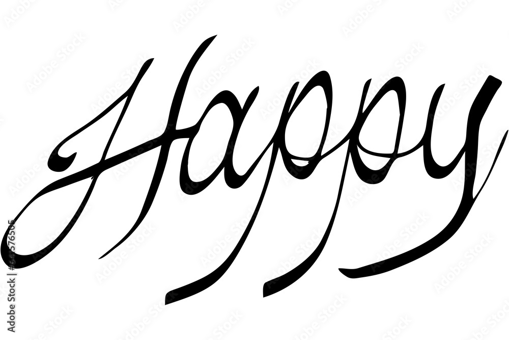 Obraz premium Digital png illustration of happy text on transparent background