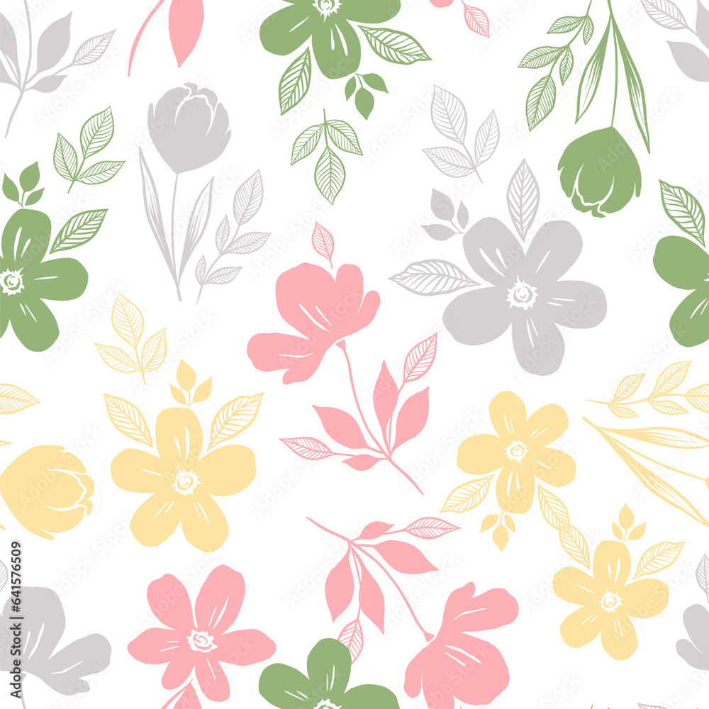 Digital png illustration of colourful flowers on transparent background