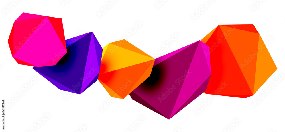 Abstract low poly stone design. Geometric 3d vector design element Abstract low poly stone design. Geometric 3d vector design element