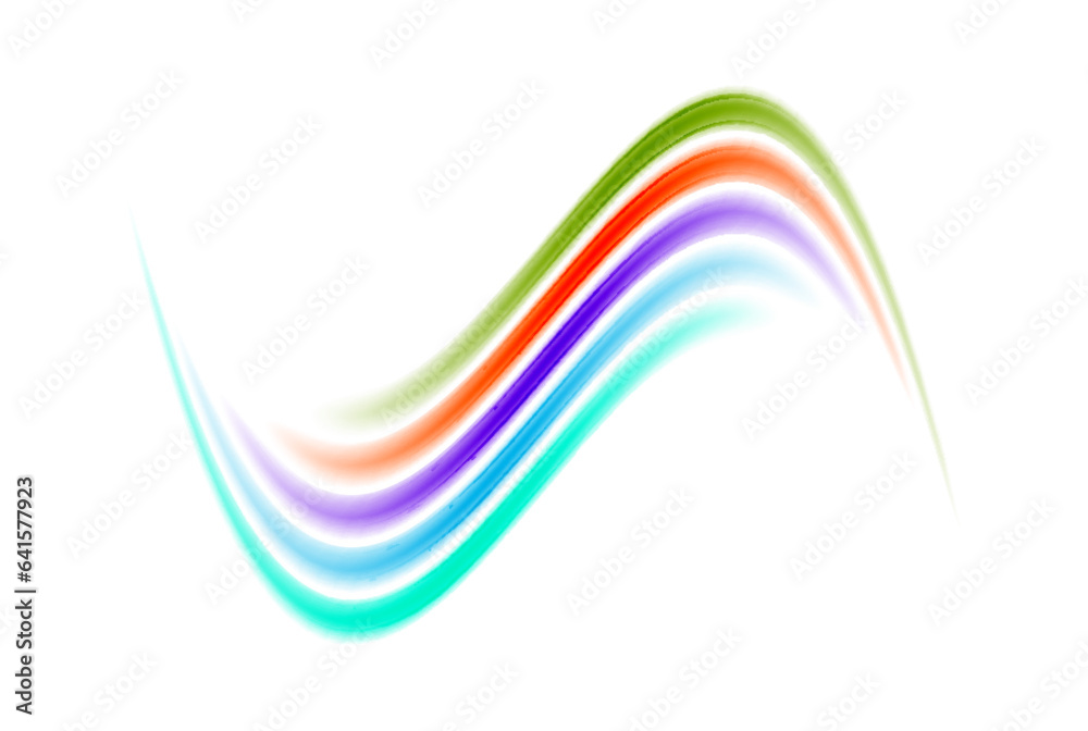 Obraz premium A vibrant and playful design featuring rainbow-color lines arranged in a dynamic composition, perfect for adding a pop of color to any project