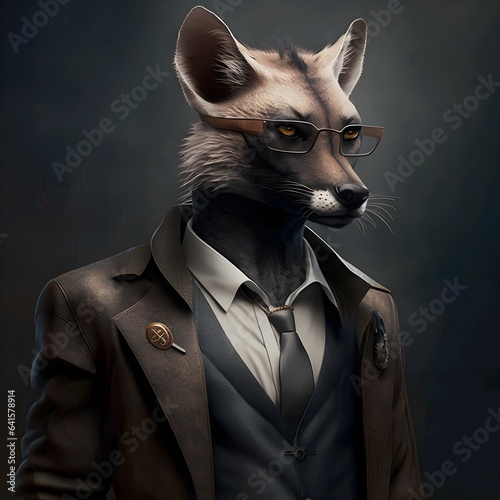 a fox in coat 