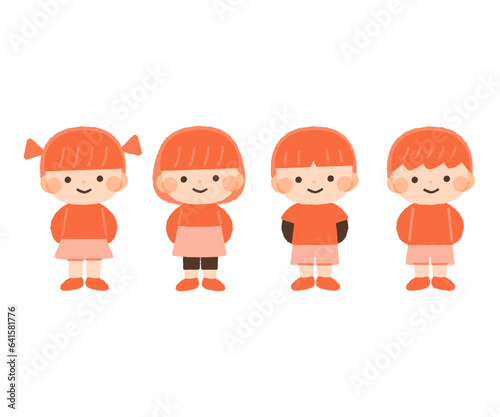 子供達の立ち絵イラスト素材セット