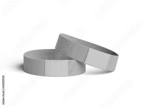 Woven Wristband 3D Blank Mockup
