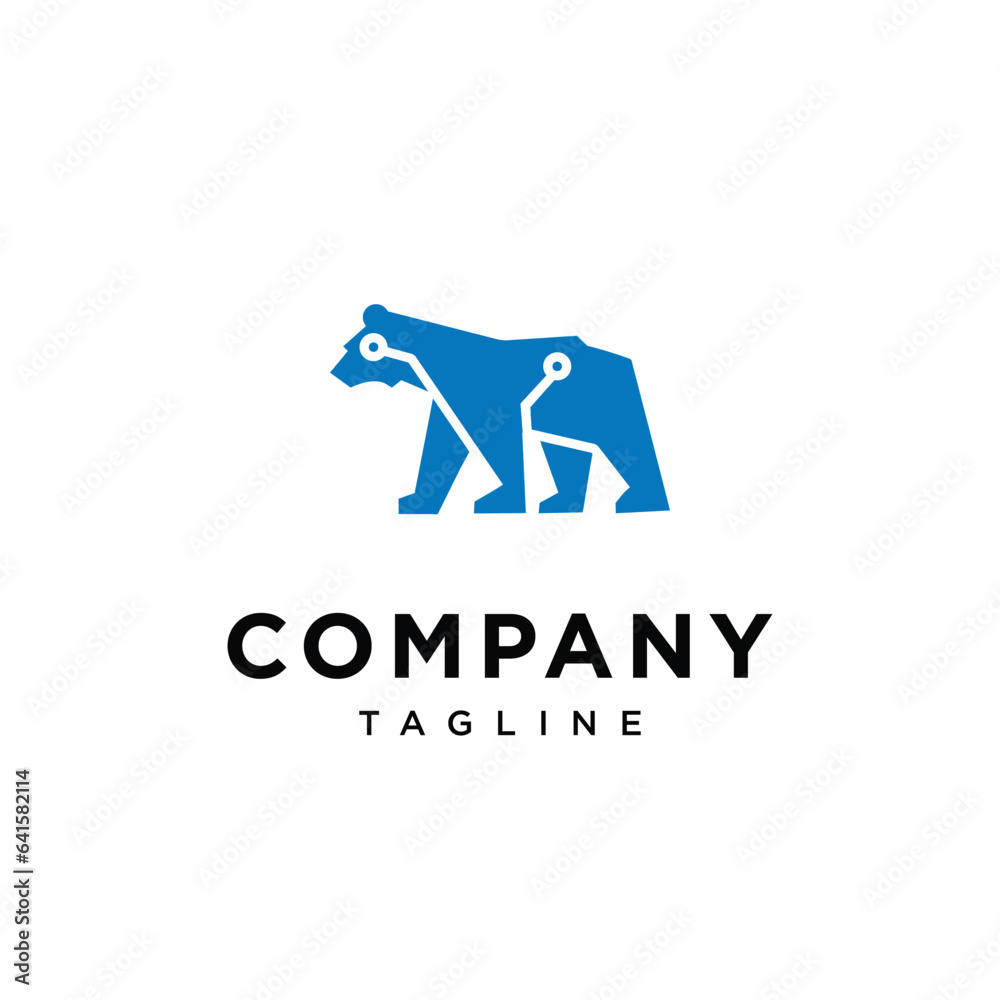Bear Techno logo icon vector template.eps Bear Techno logo icon vector template.eps