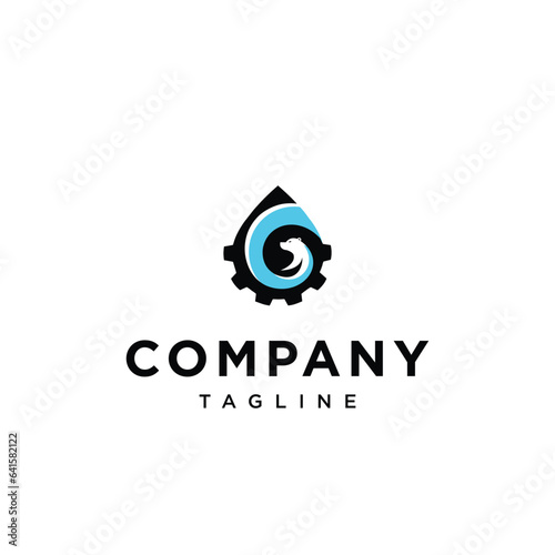 
Bear wather mechanical logo icon vector template.eps