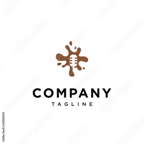 Chocolate podcast logo icon vector template.eps