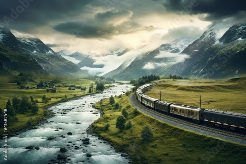 Nature's Panorama: Train's Expedition Through Exquisite Landscapes 