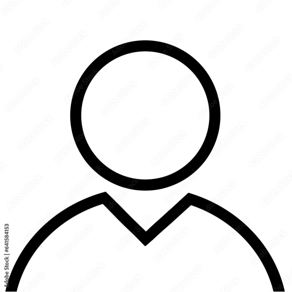 man icon in black color and line outline man icon in black color and line outline