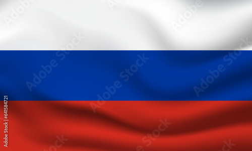 Russia flag 3d waving banner  background