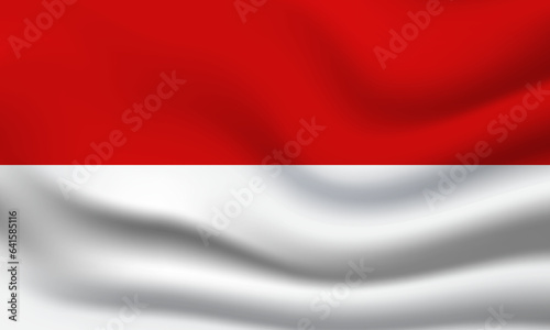 Indonesia flag 3d waving banner background