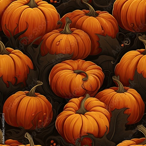 Pumpkins as seamless tiles