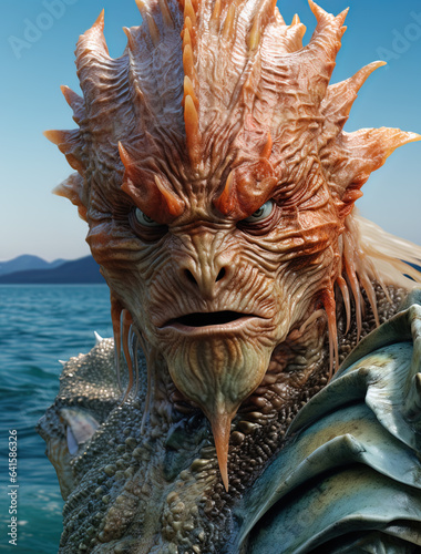 sea monster halloween, generative ai