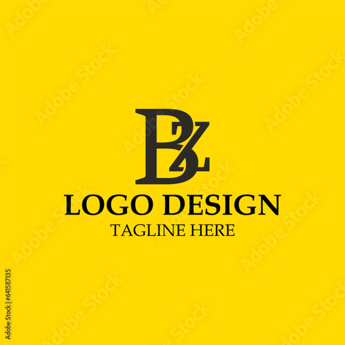 vector design elements for your company logo, letter bz logo. modern logo design, business corporate template. bz monogram logo.