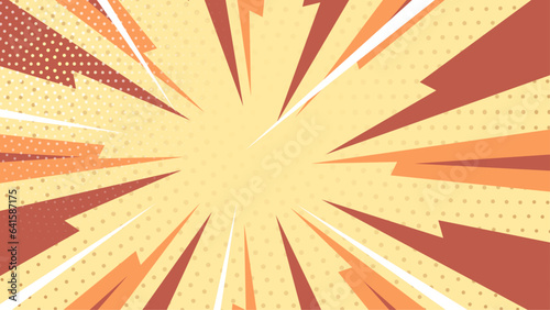 Colorful vector comic cartoon frame background with contrast color combination
