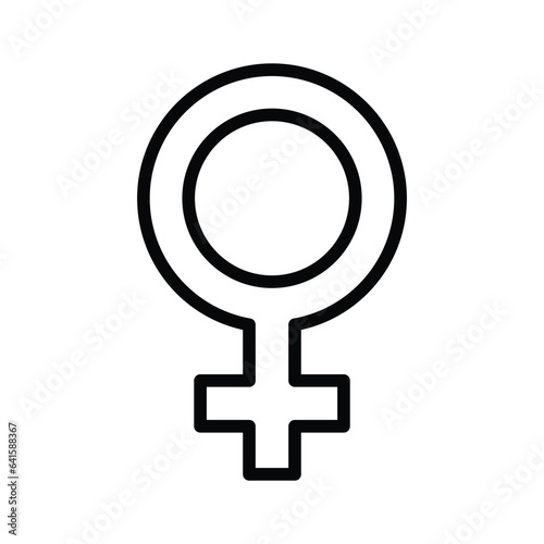 Female sex symbol vector icon