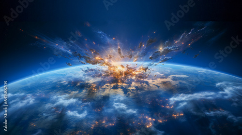 爆発する地球