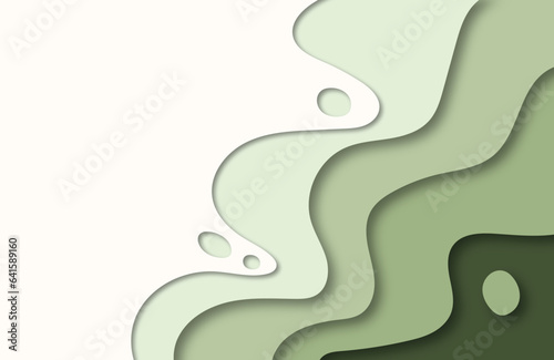 Aesthetic Pastel Color Layered Paper Cutout Abstract Background