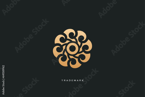 abstract marketing trading networking vector logo