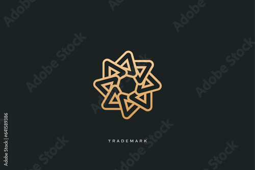 abstract marketing trading networking vector logo