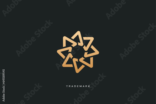 abstract marketing trading networking vector logo