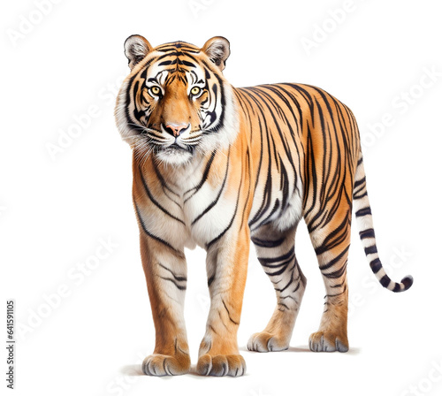 Indian tiger on transparent background for project decoration