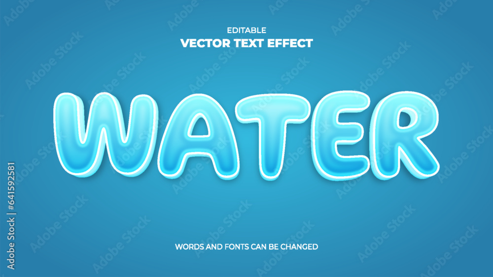 Blue water editable text effect