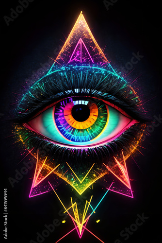 A Technicolor Third Eye Unveils Mystical Digital Realms in Art