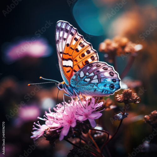 Colorful Butterfly on a Flower - Pollen © Dana