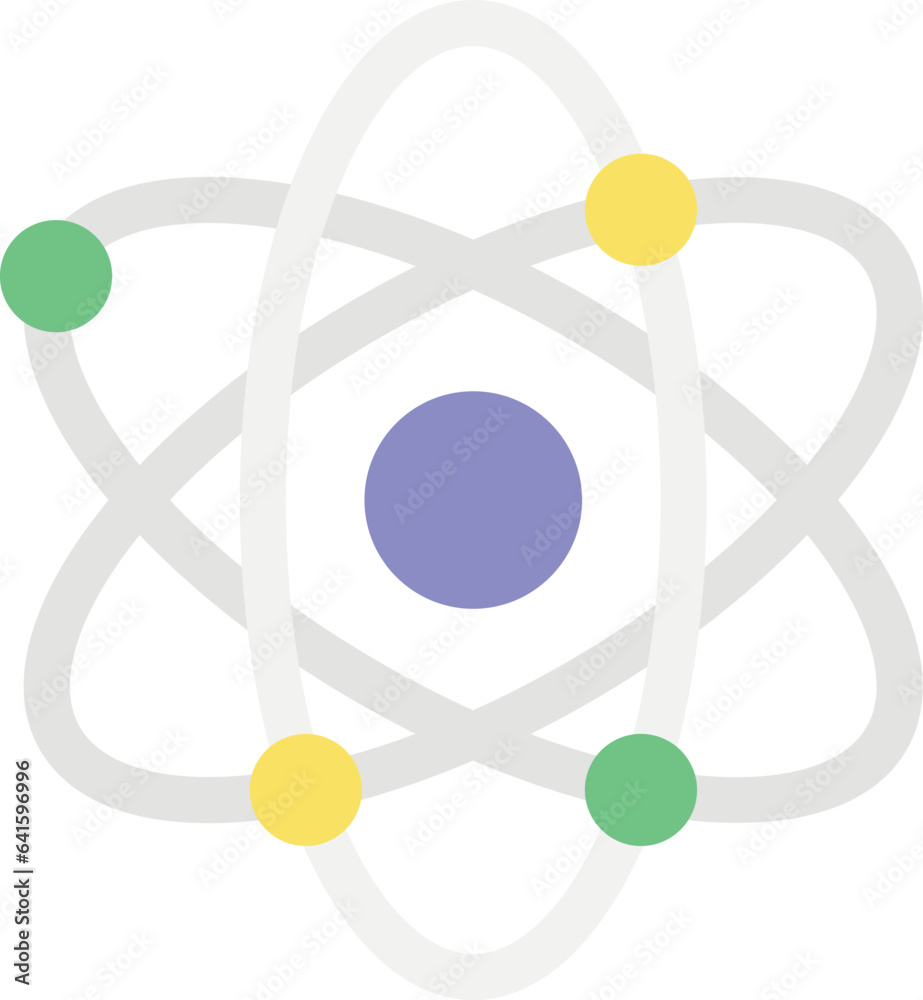 atom color outline icon design style atom color outline icon design style