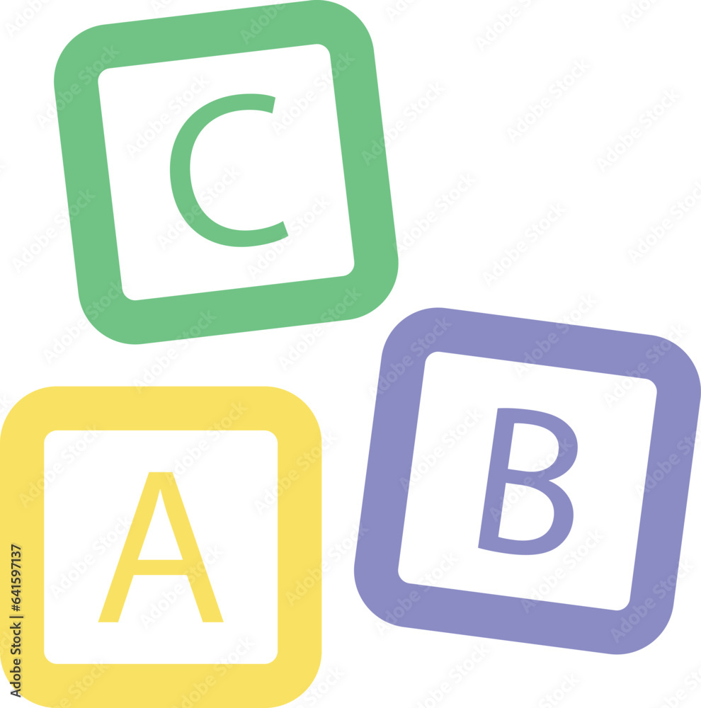 abc blocks color outline icon design style abc blocks color outline icon design style
