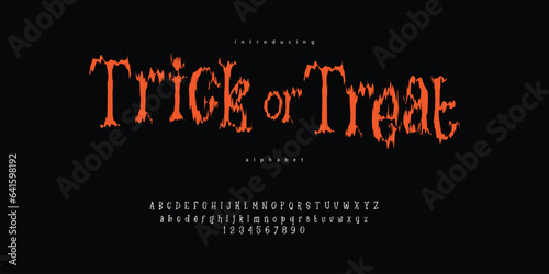 Trick or Treat Halloween Font Alphabet