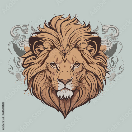 Fototapeta Naklejka Na Ścianę i Meble -  colorful lion vector illustration